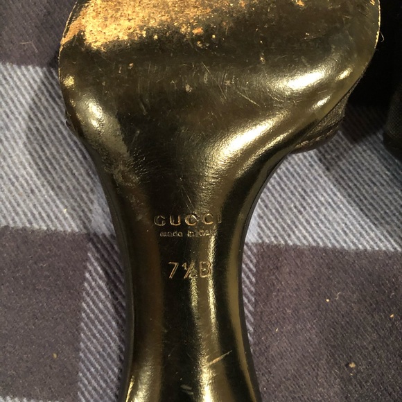 Gucci Black Monogram Heels - Picture 5 of 7